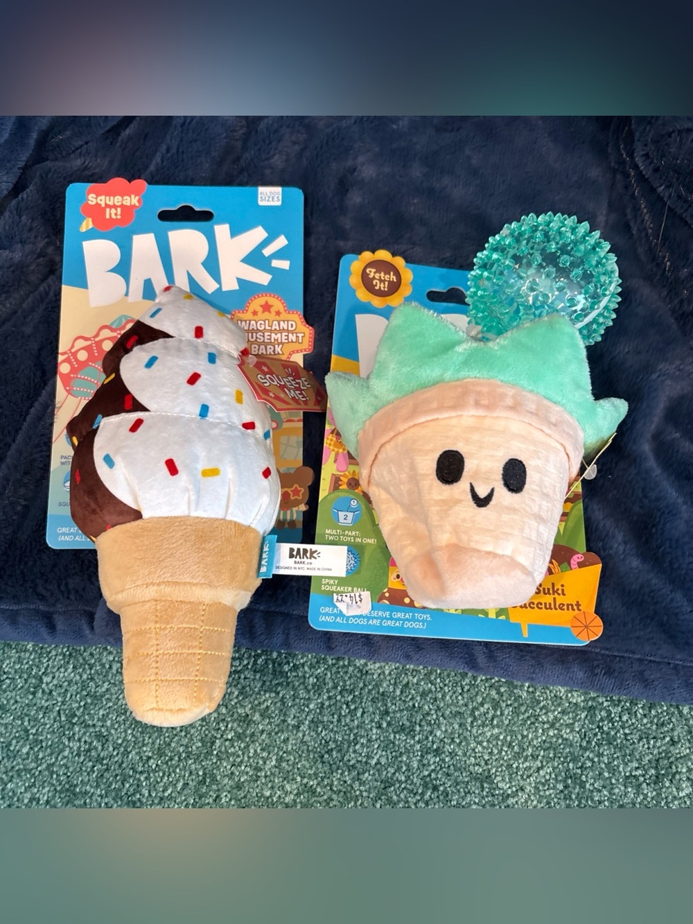 BARK Plush Dog Toys 2 for One